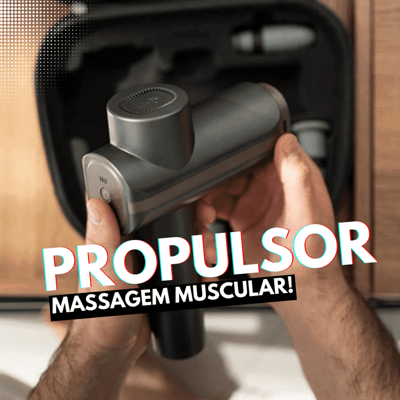 PROPULSOR Mini Arma Elétrica de Massagem Muscular - Liberte-se da Tensão, Revitalize seu Corpo! - Pés Confortáveis