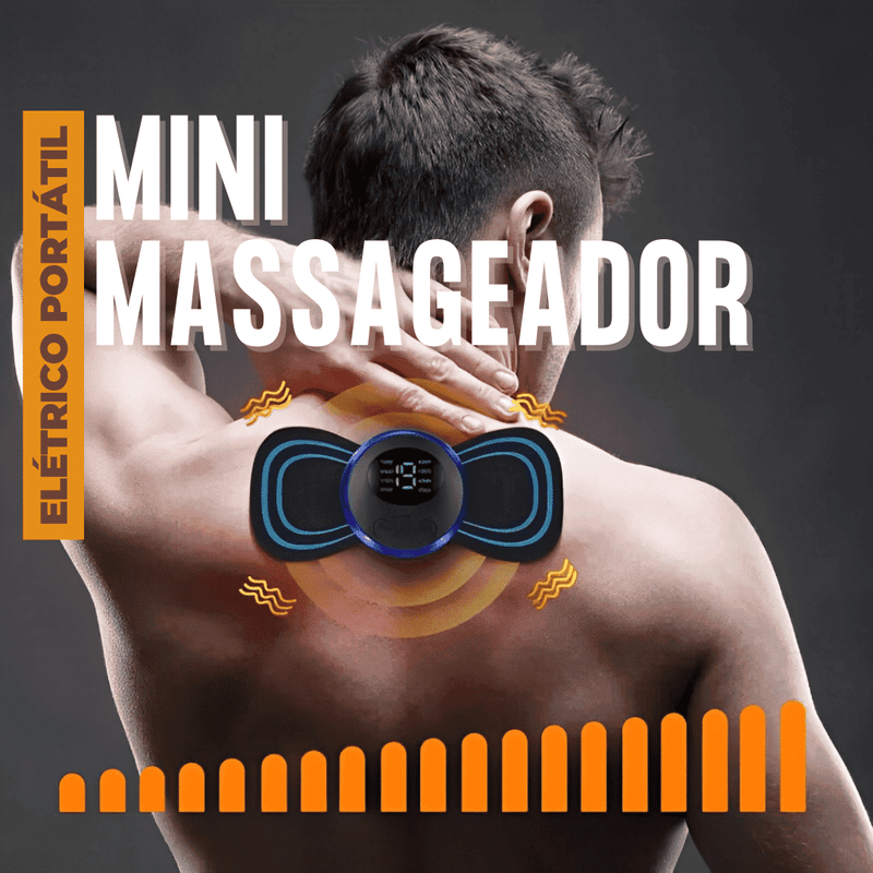 Mini Massageador Elétrico Portátil Cervical EMS© - Pés Confortáveis
