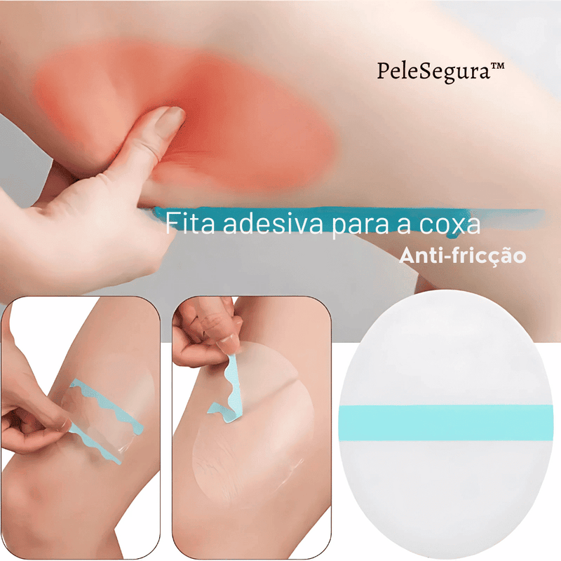 PeleSegura™ - Pads invisíveis que protegem suas coxas contra assaduras e suor. Adesão confortável, anti-fricção e discreta. Conforto e segurança para todos os dias.