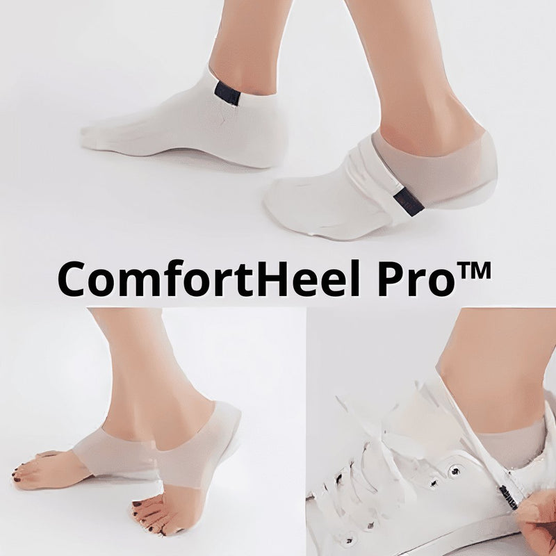 ComfortHeel Pro™ - Meia De Silicone Em Gel para Esporão no Calcanhar com Aumento de Altura Invisível - Pés Confortáveis