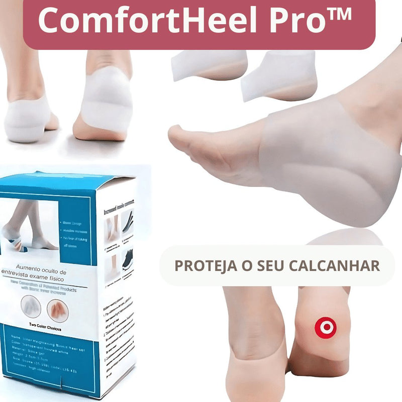 ComfortHeel Pro™ - Meia De Silicone Em Gel para Esporão no Calcanhar com Aumento de Altura Invisível - Pés Confortáveis